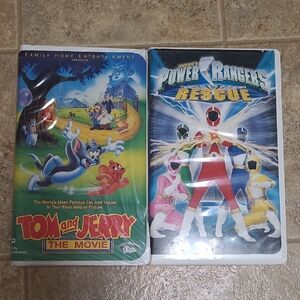 Tom & Jerry The Movie + Power Rangers Rescue VHS